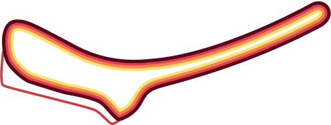 Symmons Plains Track Outline COLOURED for Touring Car Masters